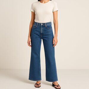 Levi’s Made & Crafted Blue Denim Cadet‎ Wide Leg Jean